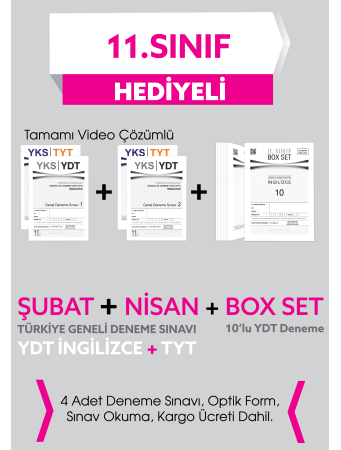 Türkiye Geneli Deneme Sınavı (TGS) - 11. Sınıf - Şubat/Nisan + 10'lu YDT BOX SET