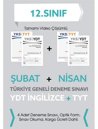 Türkiye Geneli Deneme Sınavı (TGS) - 12. Sınıf - Şubat/Nisan Sınavları