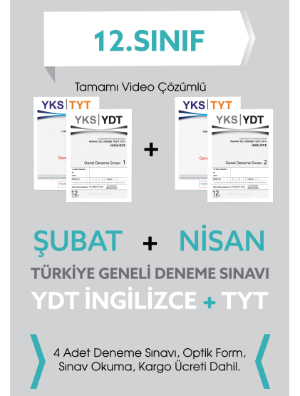 Türkiye Geneli Deneme Sınavı (TGS) - 12. Sınıf - Şubat/Nisan Sınavları