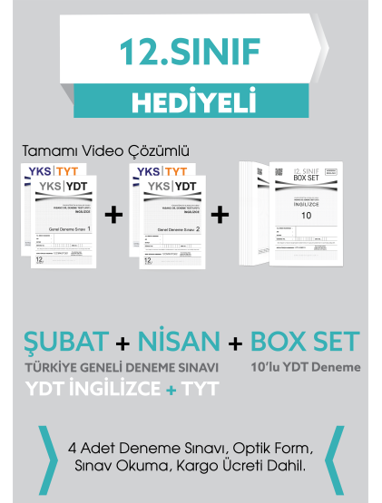 Türkiye Geneli Deneme Sınavı (TGS) - 12. Sınıf - Şubat/Nisan + 10'lu YDT BOX SET